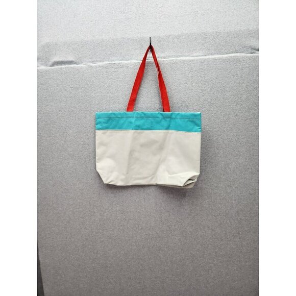 Chicken Salad Chick Tote Bag With Red Handles & Logo 19" x 13" - Picture 5 of 6